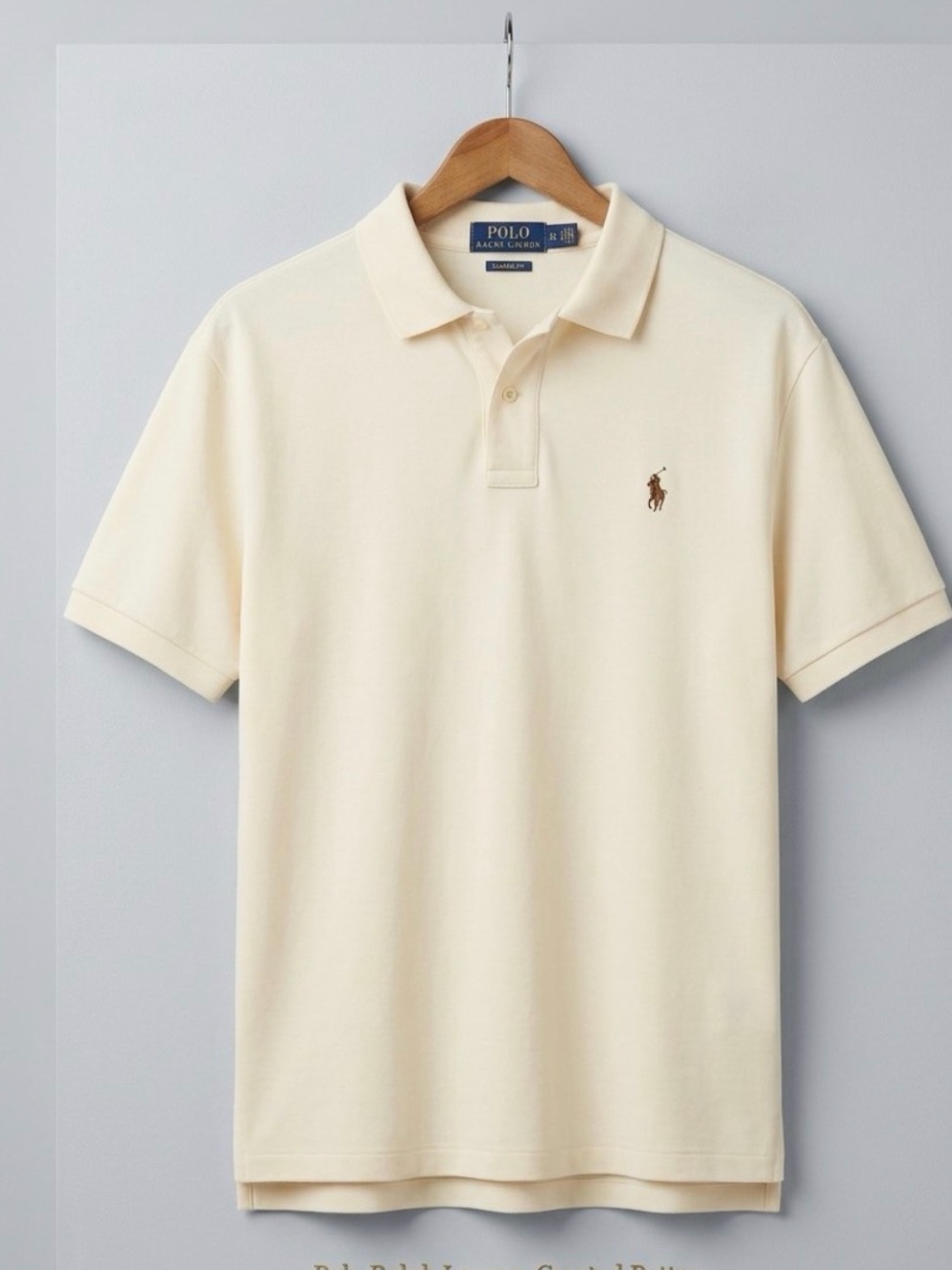Ralph Lauren Polo men’s XL polo Shirt - Cream with Brown Pony